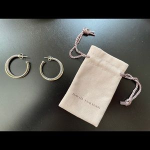David Yurman Crossover Hoop Earrings